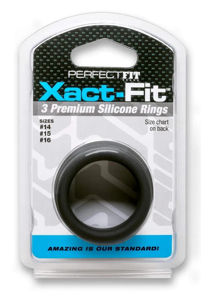 Xact Fit 3 Premium Silicone Rings 14 15 16 Perfect Fit Anal