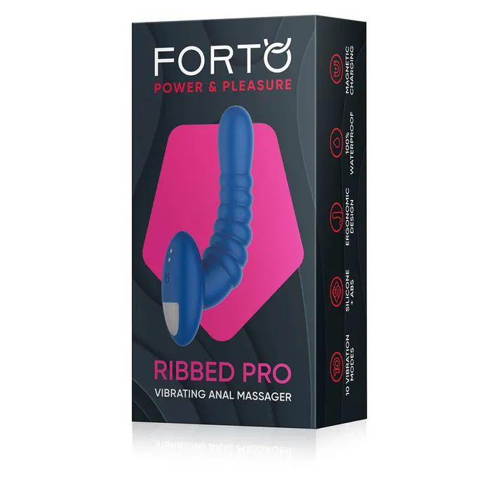 Anal FORTO FORTO Ribbed Pro Plug Blue