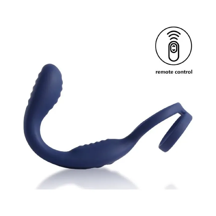 Arosum Male Sex Toys VibraDuo Vibrating Anal Probe and Perineum Stim with Cockring