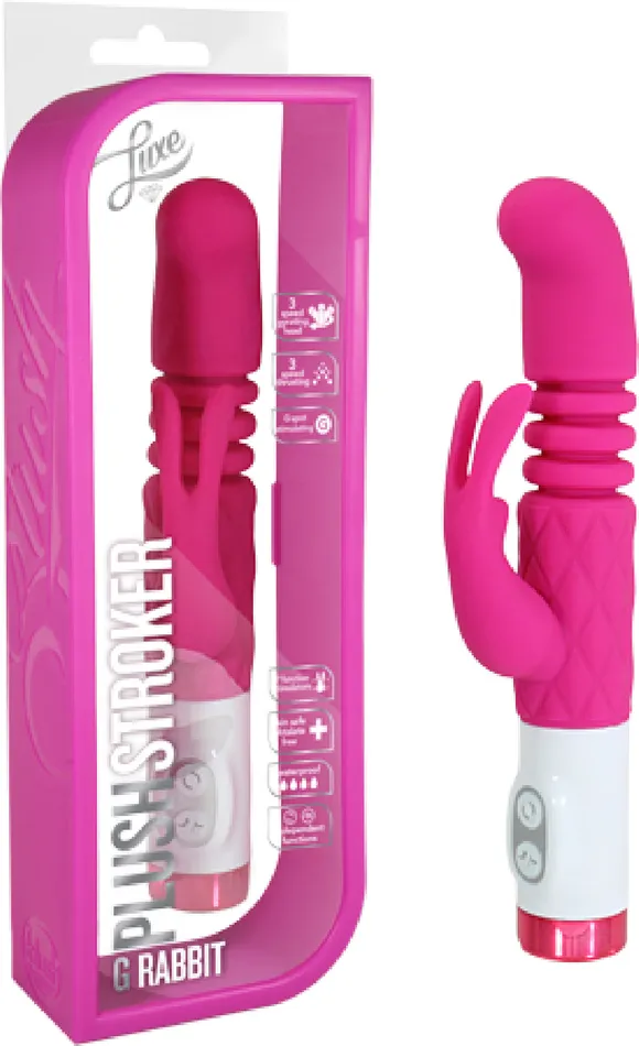 Blush Novelties Vibrators Luxe G Rabbit Plush Stroker Pink