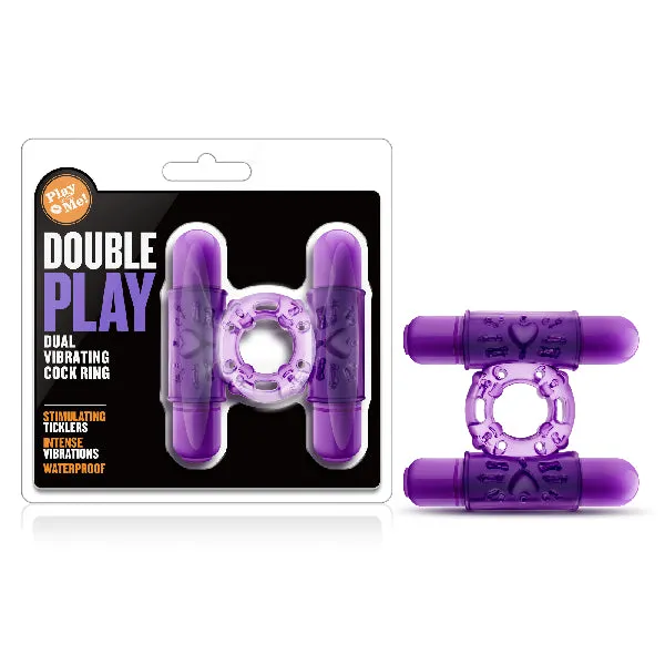 Couples Play With Me Play With Me Double Play Dual Vibrating Cock Ring Purple