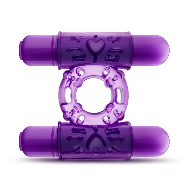 Couples Play With Me Play With Me Double Play Dual Vibrating Cock Ring Purple