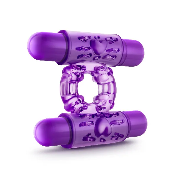 Couples Play With Me Play With Me Double Play Dual Vibrating Cock Ring Purple