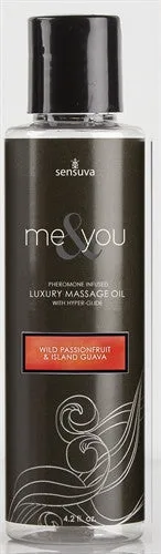 Couples Sensuva Me and You Massage Oil Wild Passionfruit and Island Guava 42 Oz