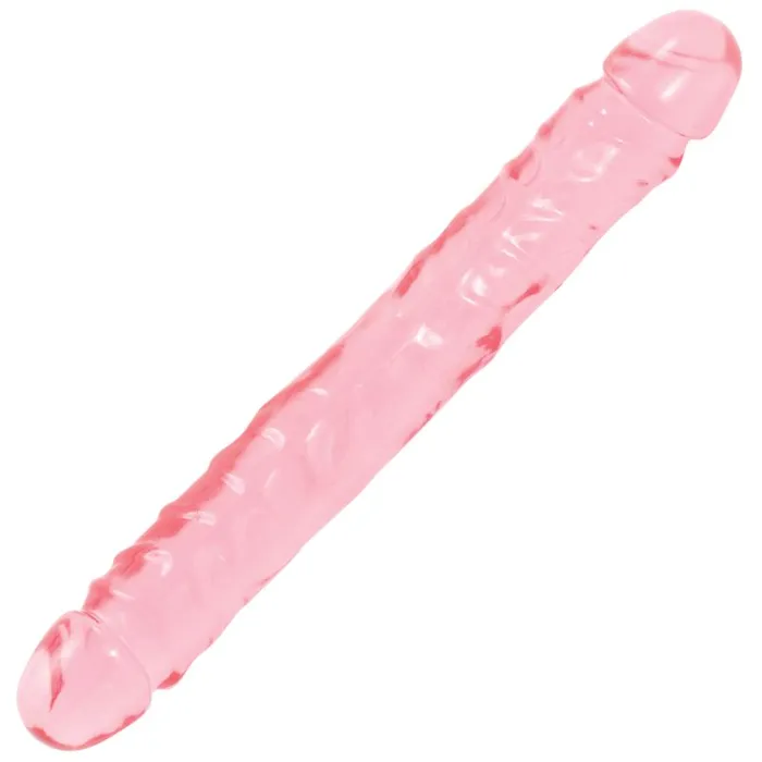 Crystal Jellies Dildos 12 in Jr Double Dong Pink