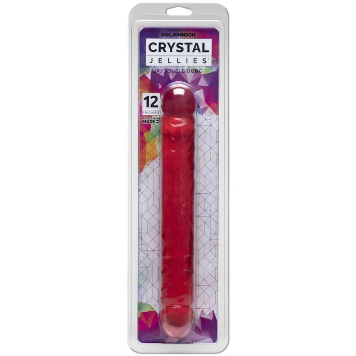 Crystal Jellies Dildos 12 in Jr Double Dong Pink