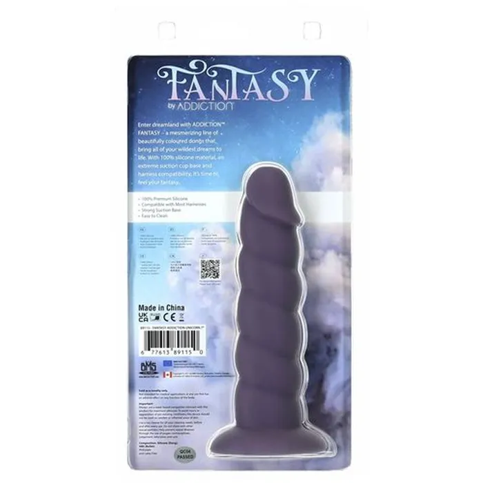 Dildos Addiction Unicorn Dildo 7in Purple