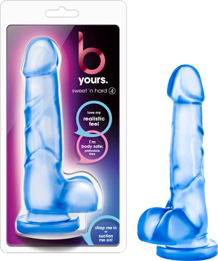 Dildos Sweet N Hard 4 Dildo Dong Suction Harness Compatible Sex Toy Adult Pleasure Blue Blush Novelties