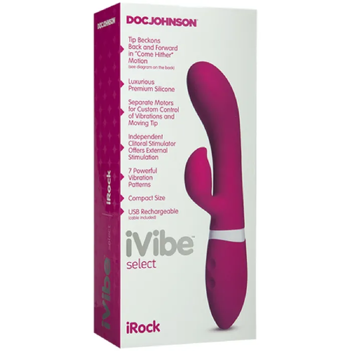 Doc Johnson Vibrators IRock Multi Speed Massager Vibraotr Dildo Dong Sex Toy Pink