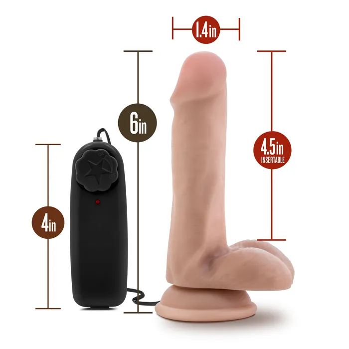 Dr Skin Female Sex Toys Dr Skin Dr Rob 6in Vibrating Cock with Suction Cup Vanilla