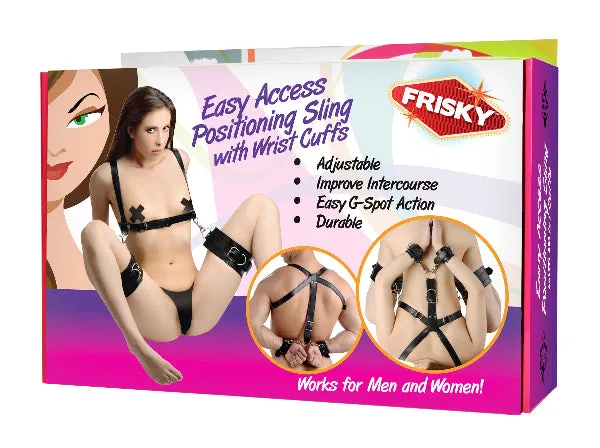 Easy Access Thigh Sling With Wrist Cuffs XR Brands Couples