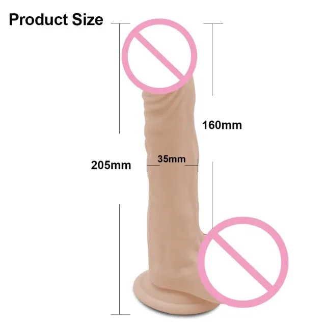 Female Sex Toys New Skin feeling Realistic Penis Super Huge With Suction Cup Javaughn69ways