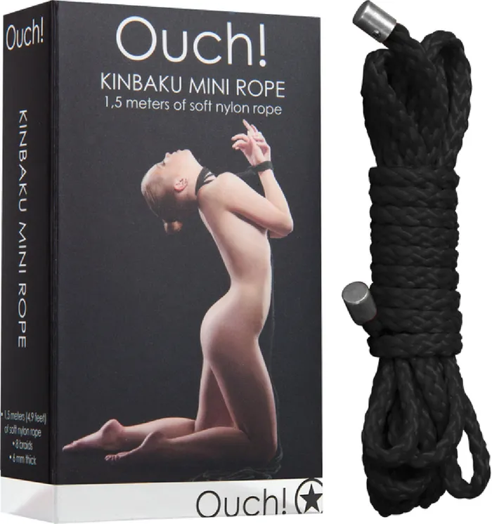 Kinbaku Mini Rope 15m Black Sex Toy Adult Pleasure Shots Media Vibrators