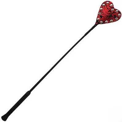 Kookie Intl 26 Brocade Heart Riding Crop Anal