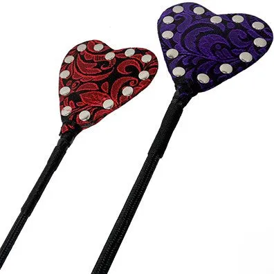 Kookie Intl 26 Brocade Heart Riding Crop Anal