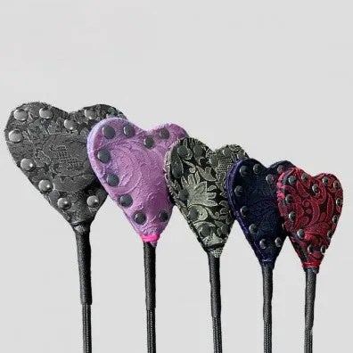 Kookie Intl 26 Brocade Heart Riding Crop Anal