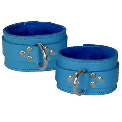 Kookie Intl Restraints Leather Cuffs with Fleece Lining