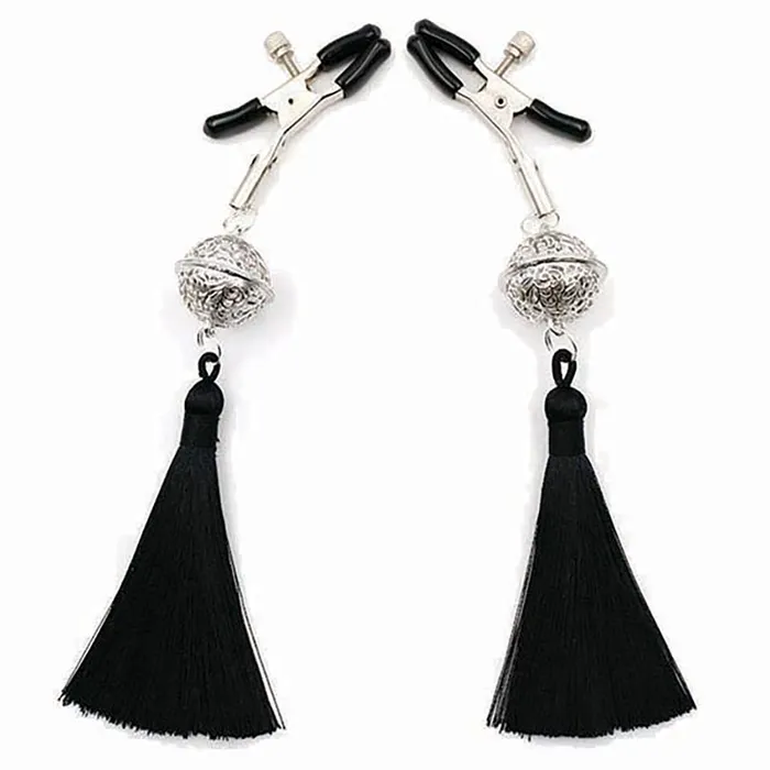 Little Genie Anal Sexy AF Black Tassel Nipple Clamps