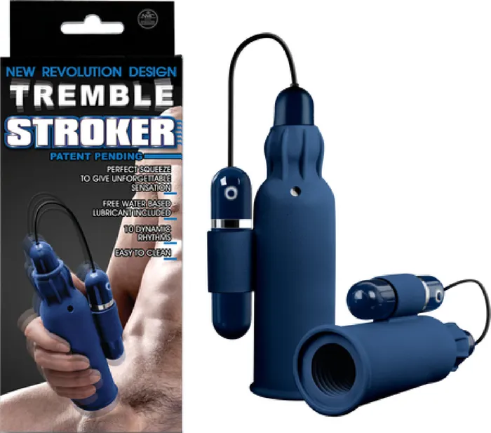 Male Sex Toys Nanma Tremble Stroker Silicone Masturbator Blue