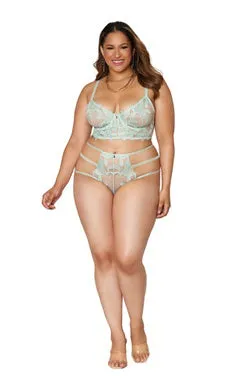 Mint Bustier GString Set Dreamgirl International Lingerie Anal