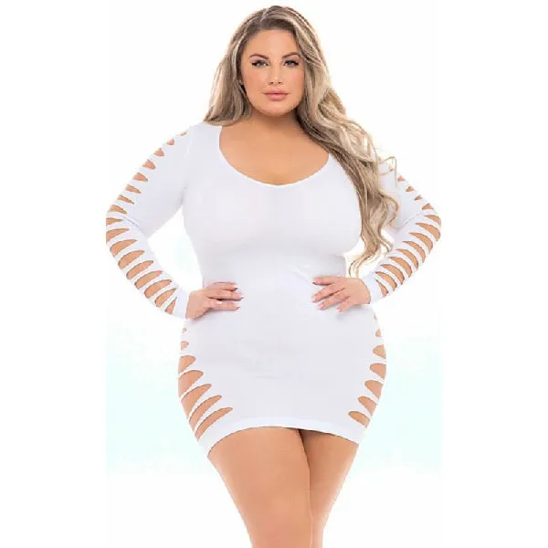 Pink Lipstick Male Sex Toys Bold Babe Long Sleeve Dress