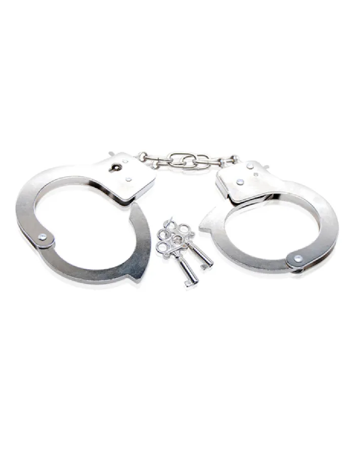 Pipedreams Couples Fetish Fantasy Series Beginners Metal Cuffs Silver