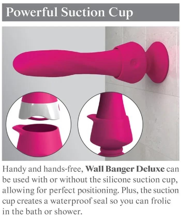 Pipedreams Vibrators Wall Banger Deluxe Pink