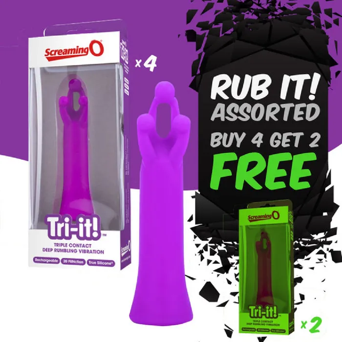 Screaming O Vibrators TriIt Charged Vibe Asst Buy 4 Get 2 Free