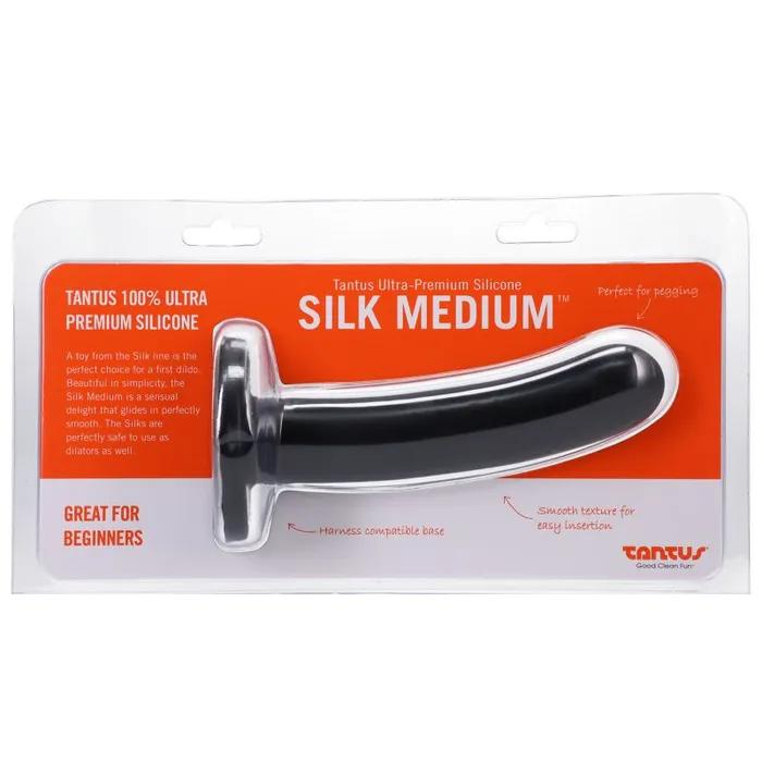 Silk Dildo Medium Onyx Tantus Dildos