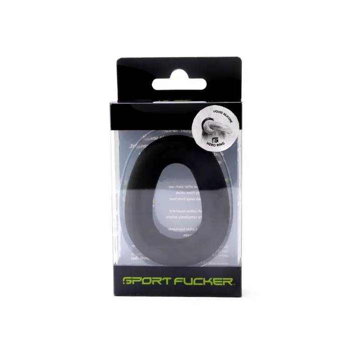 Sport Fucker Male Sex Toys Hero Cock Ring Black