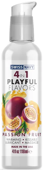 Swiss Navy Female Sex Toys 4 In 1 Playful Flavors Wild Passion Fruit 118ml