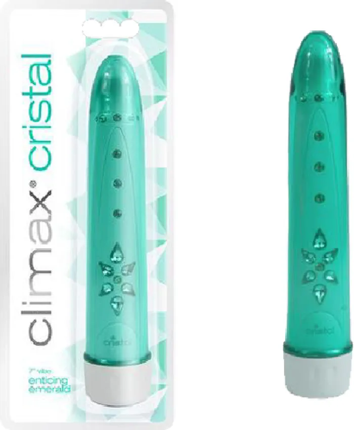 Topco Sales Vibrators Cristal 6X Vibe Enticing Emerald Sex Toy Adult Pleasure