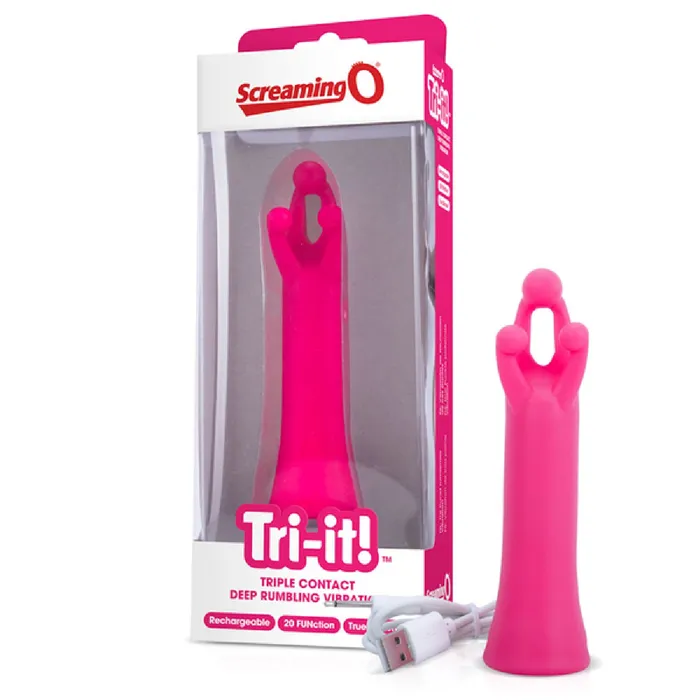 TriIt Charged Vibe Pink Sex Toy Adult Orgasm Screaming O Vibrators