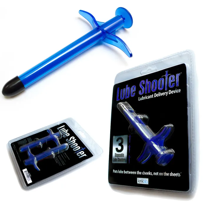 Vibrators KinkLab Lube Shooter Blue 3pk Kinklab