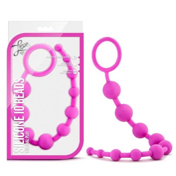 Anal Luxe Silicone 10 Beads 3175 cm 125 Anal Beads Blush Novelties