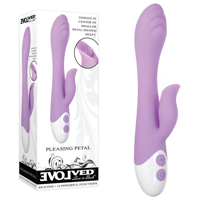 Evolved PLEASING PETAL Lilac 197 cm USB Rechargeable Rabbit Vibrator Evolved Vibrators