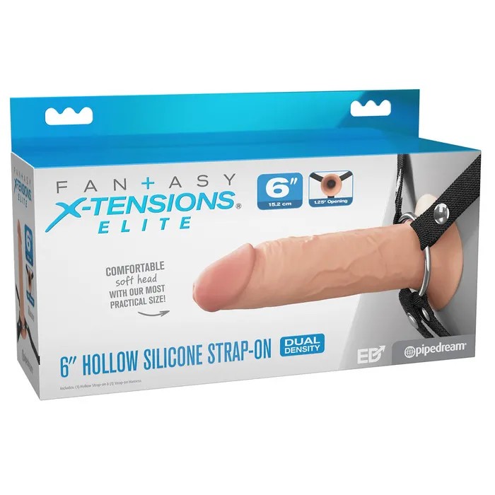 FX Elite 6 Silicone Hollow StrapOn 152 cm Hollow StrapOn Pipedream Female Sex Toys