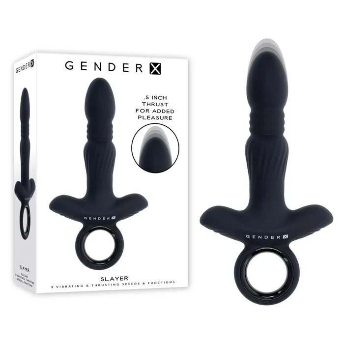 Gender X Anal Gender X SLAYER 20 cm USB Rechargeable Thrusting Vibrating Butt Plug