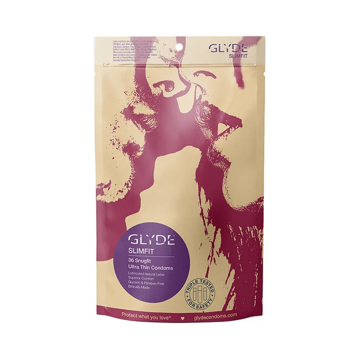 Glyde Condoms Enhancers Glyde Slimfit Latex Condoms 36Pack