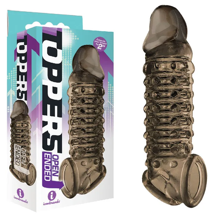 Icon Brands Male Sex Toys The 9s Toppers Open Ended Smoke Penis Extension Sleeve