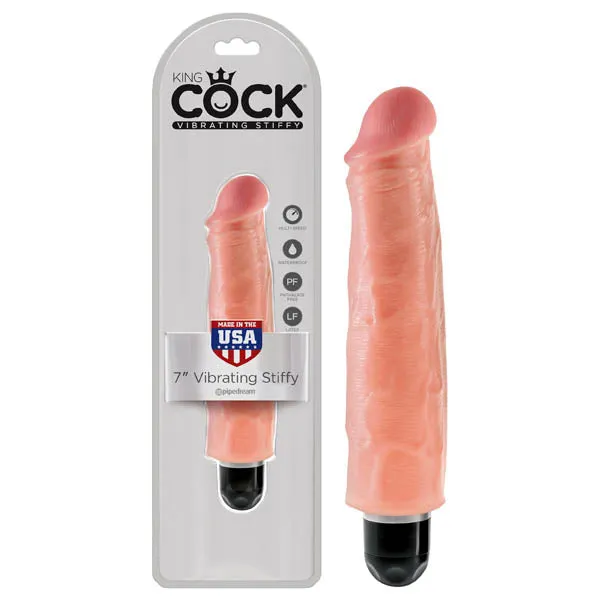 King Cock 7 Vibrating Stiffy 178 cm Vibrating Dong Pipedream Dildos