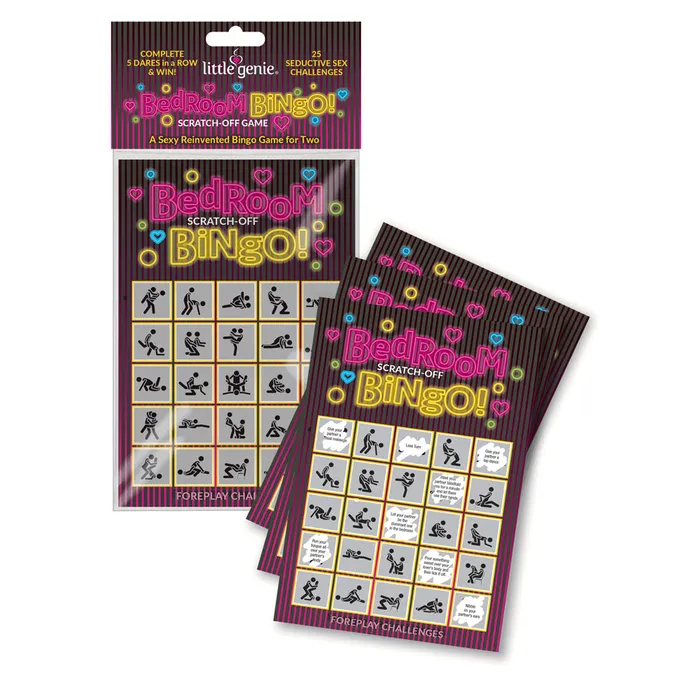 Little Genie Vibrators Bedroom Bingo Foreplay Scratcher Card