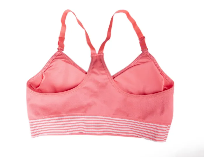 Low Impact Coral and White Sports Bra Sunset Intimates Vibrators