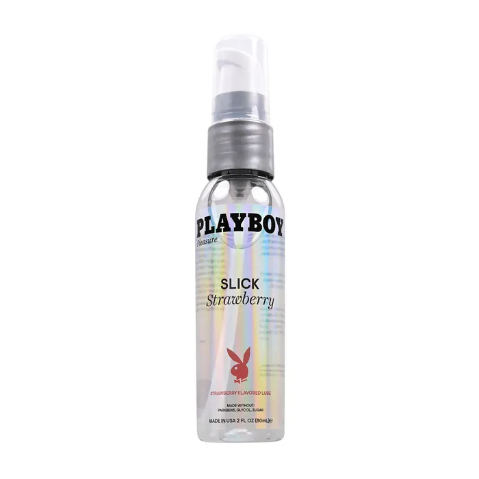 Lubricants Playboy Pleasure Playboy Pleasure SLICK STRAWBERRY 60 ml Strawberry Flavoured Water Based Lubricant 60 ml Bottle