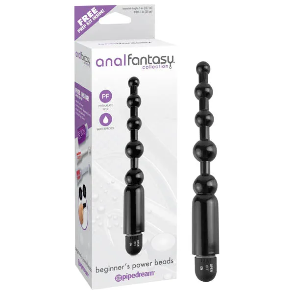 Male Sex Toys Pipedream Anal Fantasy Collection Beginners Power Beads 127 cm 5 Vibrating Anal Beads