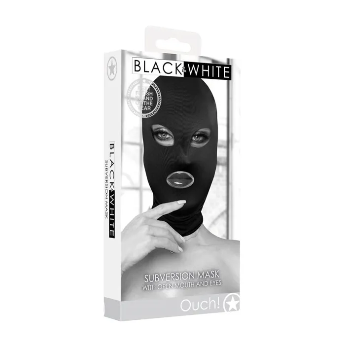 Shots Toys Couples OUCH Subversion Mask With Open Mouth Hood