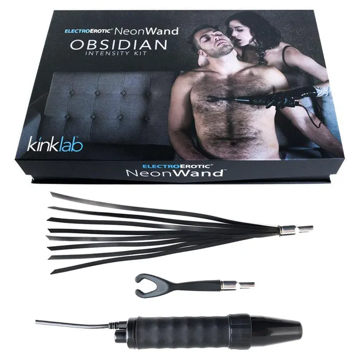 Stockroom Couples KinkLab Obsidian Neon Wand Intensity Kit EStim Kit 3 Piece Set